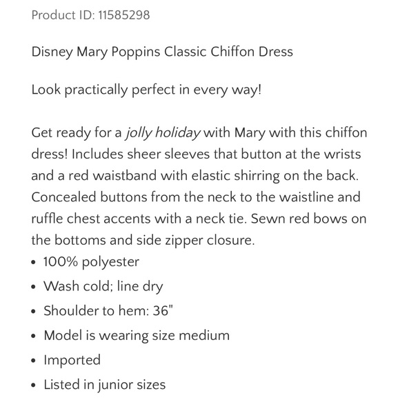 Her Universe Disney Mary Poppins Classic Chiffon Dress - Picture 13 of 14